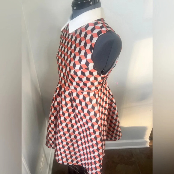 Vintage 60s Sz S Geometric Mod Mini Dress  #Velma  Scooby Doo 60s Housewife - Picture 14 of 16